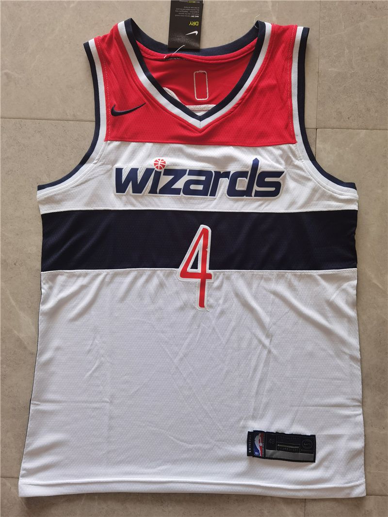 Men Washington Wizards 4 Westbrook White Game 2021 Nike NBA Jersey1